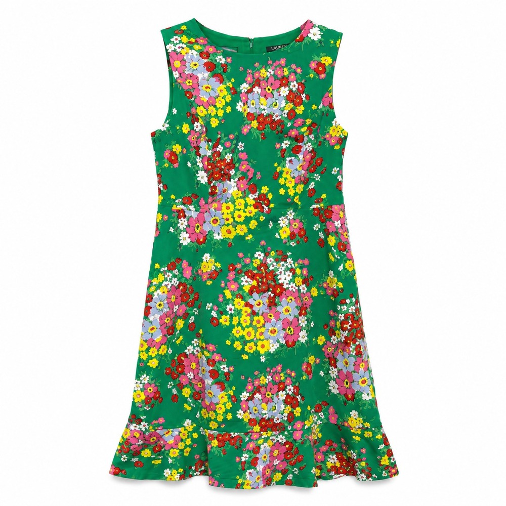 Talbots Cottagecore Floral Dress Womens Size 6 Garden Party Whimsical Retro Chic